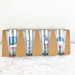 NEW Rae Dunn Christmas Pint Glasses